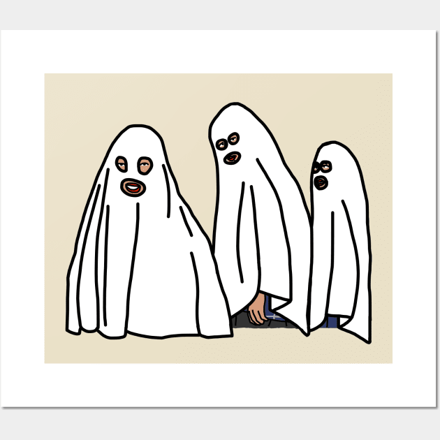 Boo Sheet Halloween Distracted Boyfriend Meme Ghosts Wall Art by ellenhenryart